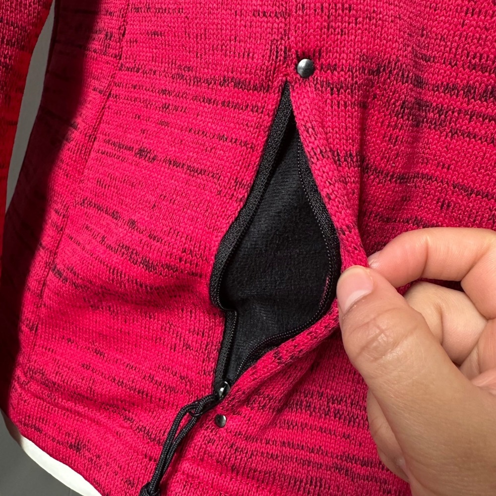 Columbia Full Zip Fleece Jacket Women's Medium Pink Black Heathered‎ Outdoor - Picture 3 of 8